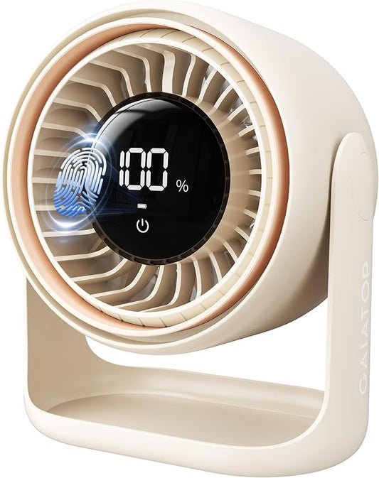 Gaiatop Desk Fan, Touch Control LED Display Small Portable Fans, 5 Speeds by GAIATOP