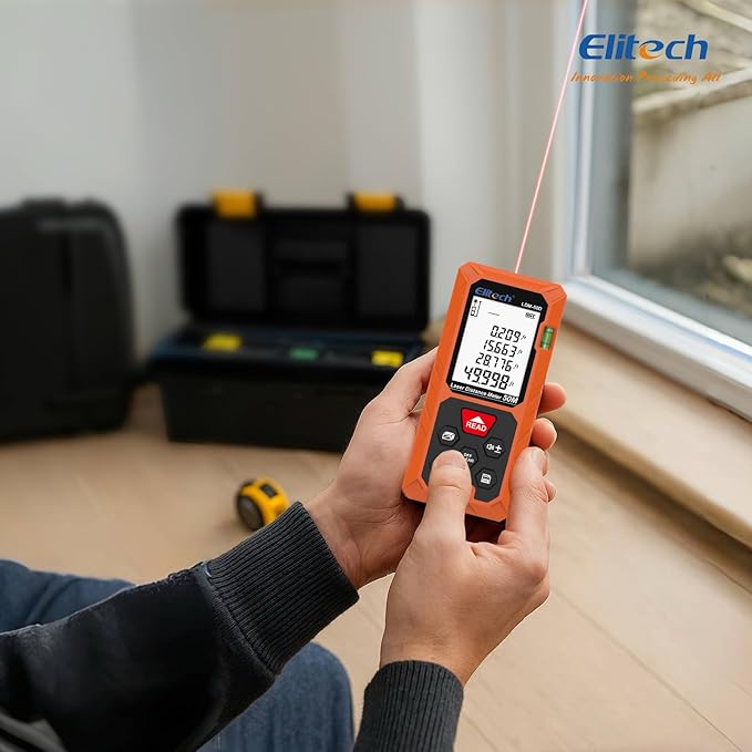 Elitech Laser Measuring Tool 165ft, Digital Laser Tape Measure - Image 5