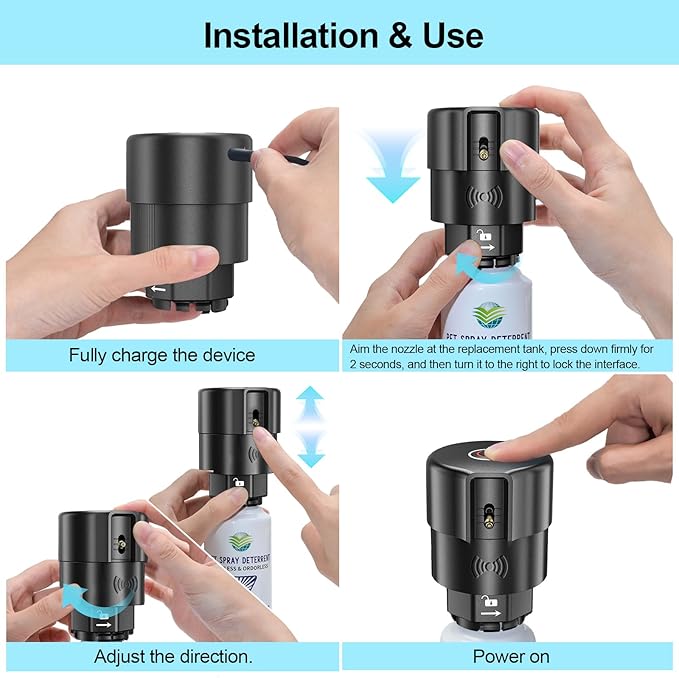 Cat Spray Deterrent System Automatic Cat Deterrent Spray, Motion Activated - Image 5
