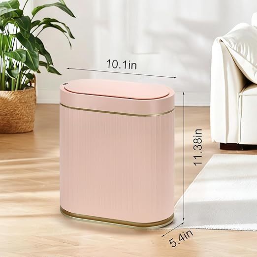 Bathroom Sensor Trash Can with Lid Automatic 2 Gallon Motion Sensor Garbage Bin - Image 2
