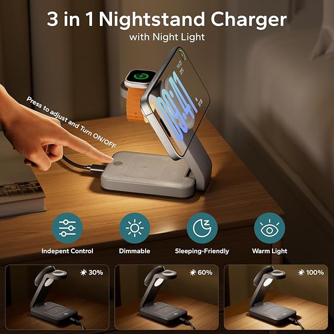 Eazpower 3 in 1 Foldable Wireless Charging Station - Image 2
