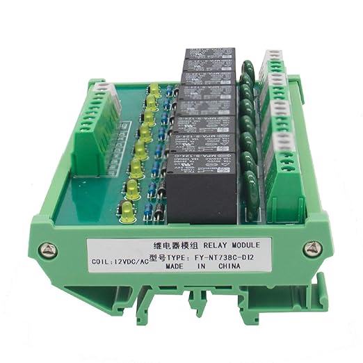 GAEYAELE 8 Channel Interface Relay Module 24VACDC DIN Rail Panel Mount - Image 2