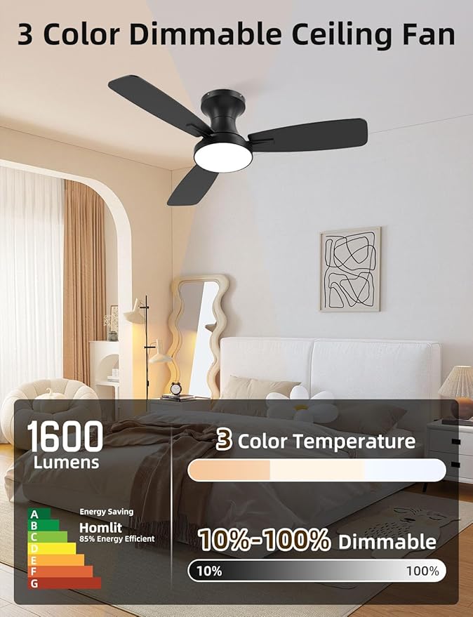 Homlit 42 inch Smart Ceiling Fan - Image 3