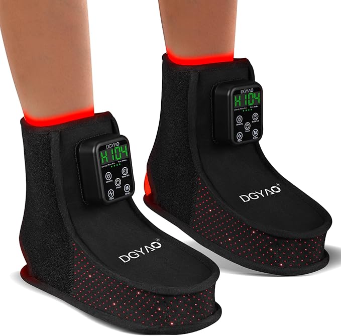 Rechargeable Red Light Therapy Feet Ankle, 132 LEDs 660 nm Red Light and 850 nm by Dialudon%C2%AE