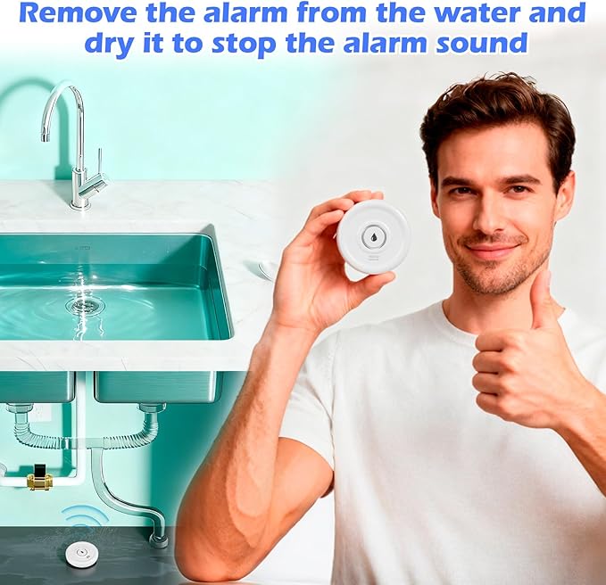5 Pack Water Leak Detectors for Home, 100 dB Water Sensor Alarm Leak Detector - Image 5