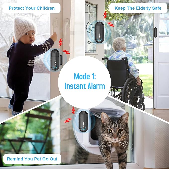 Pool Door Alarms for Home Security Loud, 0-120 Db Volume Ajustable - Image 2