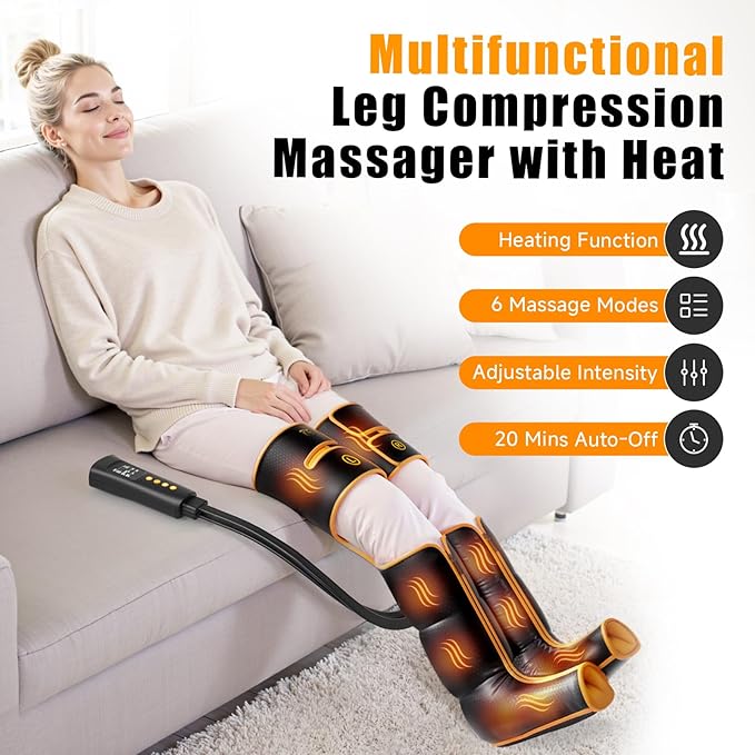 Leg Massager with Heat and Compression, Foot and Full Leg Massager - Image 2