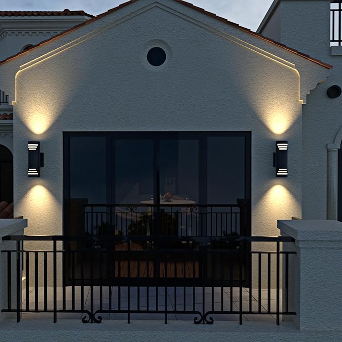 rosykite Dusk to Dawn Porch Lights Outdoor 2 Pack, Modern Exterior Lighting - Image 7