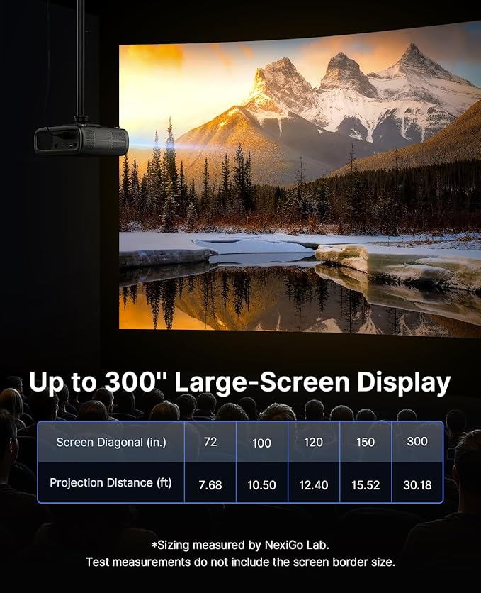 NexiGo PJ40 Pro Google TV Projector, Native 1080p, 4K Support, AI Image - Image 8