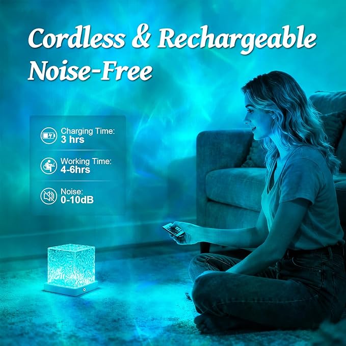 Ocean Wave Projector Light, 16 Colors Galaxy Projector Night Light Water Ripple - Image 6