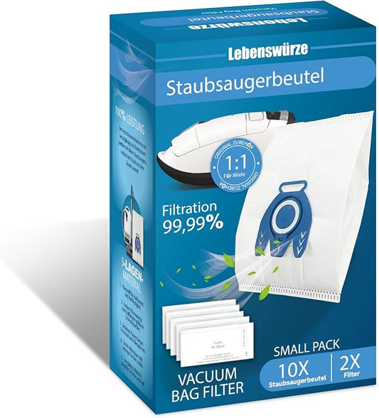 10 Pack 3D Airclean GN Vacuum Bags Compatible by Lebenswuerze
