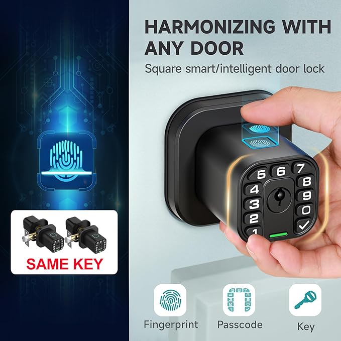 Richelock Fingerprint Door knob, Smart Biometric Door Lock - Image 2
