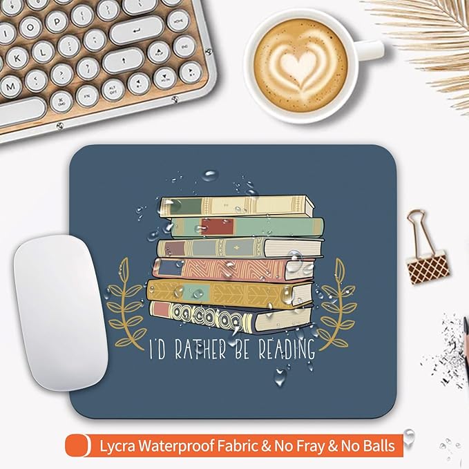 Armanza Square Mouse Pad Books, Personalized Premium-Textured Custom Mouse Mat - Image 3