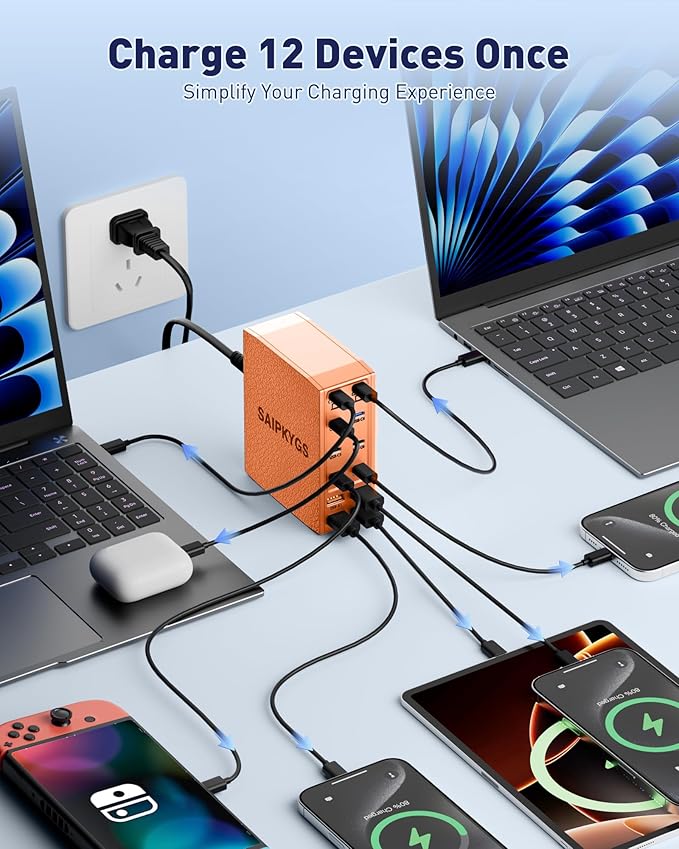 SAIPKYGS USB Charging Station, 12-Port USB C Charger Block - Image 4