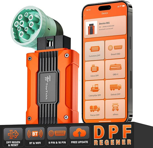 DPF Regeneration Scanner for Truckers, Emergency Reset Device, Diesel by TopTekk