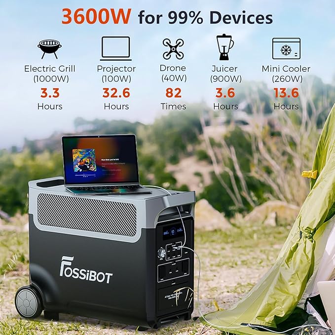 FOSSiBOT 3600W Portable Power Station, 3840Wh Solar Generator - Image 2