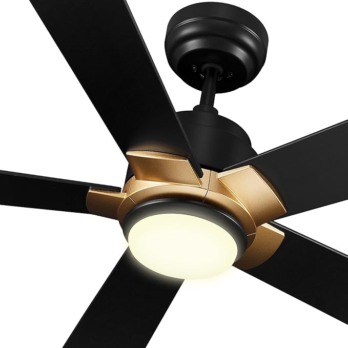 SMAAIR Smart Ceiling Fans with Lights and Remote, 52 Inch Low Profile Ceiling by SMAAIR