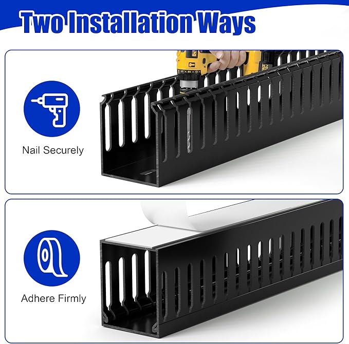 ZhiYo 66in Professional Server Rack Cable Management Raceway, H2in x W2in Cable - Image 4