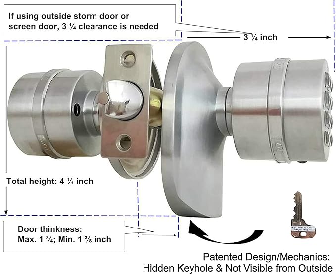 SoHoMiLL® Electronic Keypad Door Knob SoHo Mill® and Lock Set - Image 3
