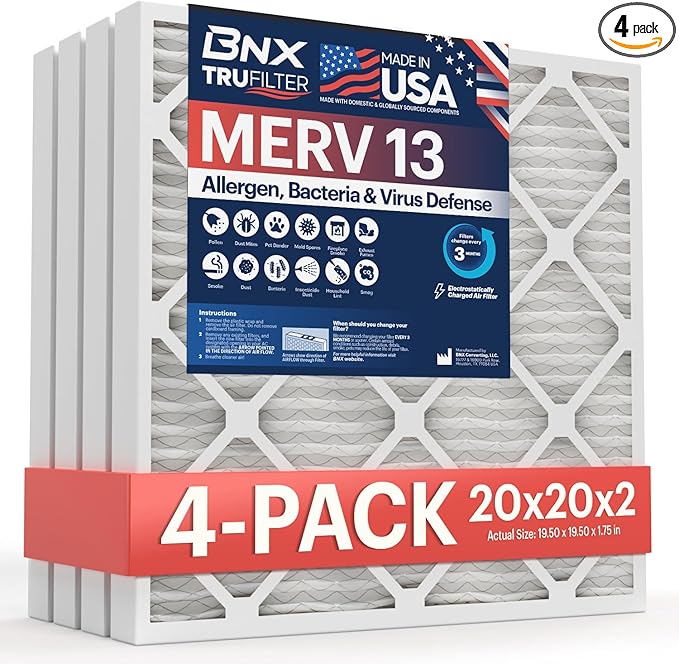 BNX TruFilter 20x20x2 Air Filter MERV 13 by BNX