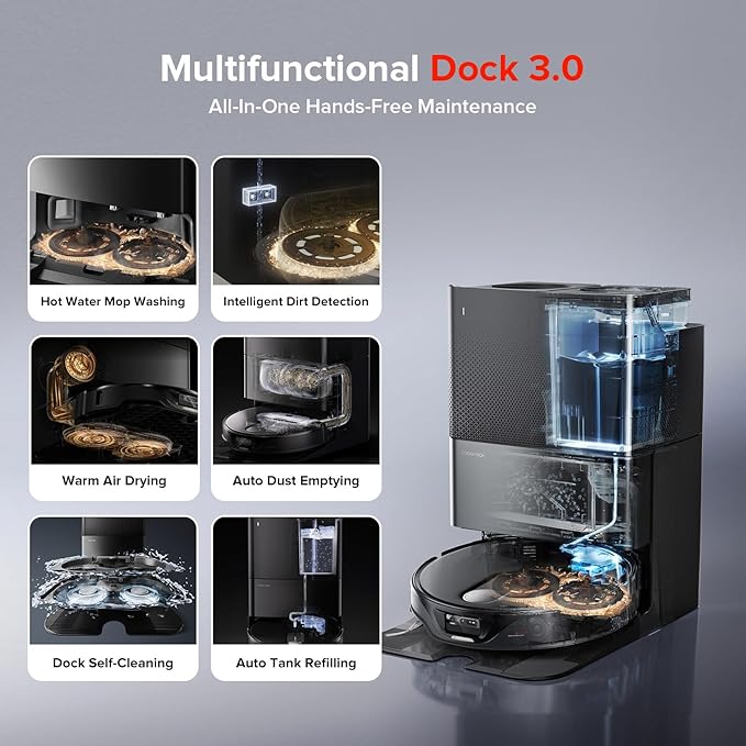 roborock Qrevo Slim Robot Vacuum and Mop Combo, 8.2cm Ultra-Slim, 3D Sensing - Image 5