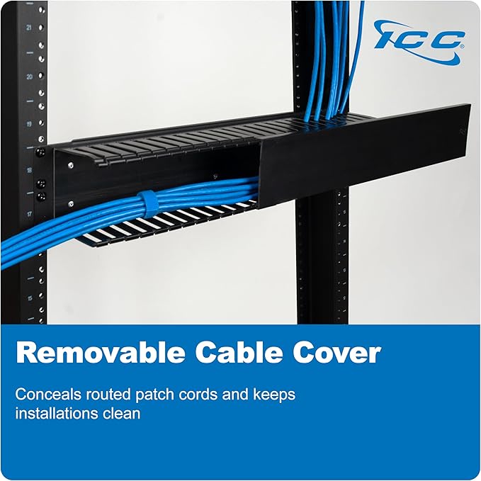 ICC 2U Finger Duct Cable Manager Panel - Image 6