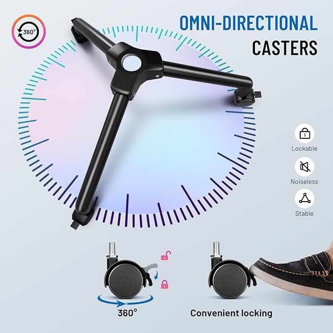 CAHAYA Projector Tripod Stand Adjustable: Height 29 to 65in Projector - Image 5