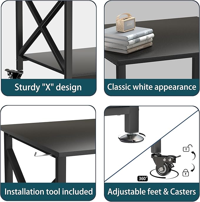 TQQDCI Printer Stand, 23.6 x 23.6 Inches Large Printer Stand - Image 6