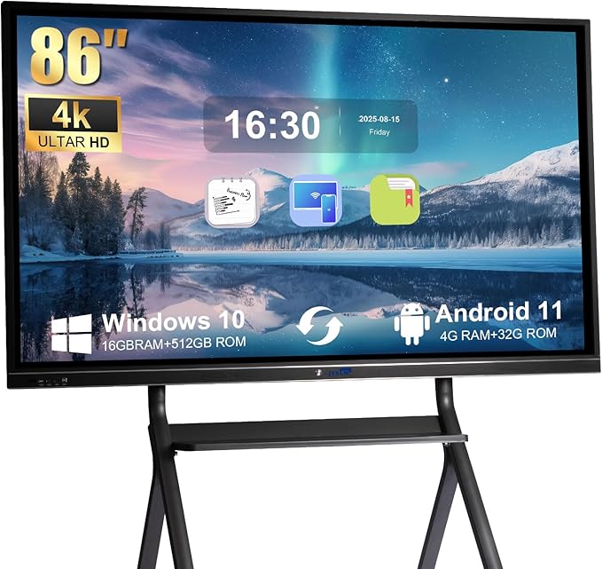 86" 4K Educational Smart Board Pro | Interactive Digital Whiteboard by SmarterWorkEasierLife