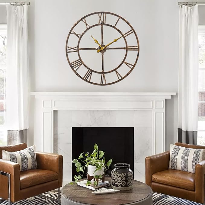 Ohweog Large Wall Clock for Living Room Decor – 40 Inch Silent Non-Ticking - Image 3