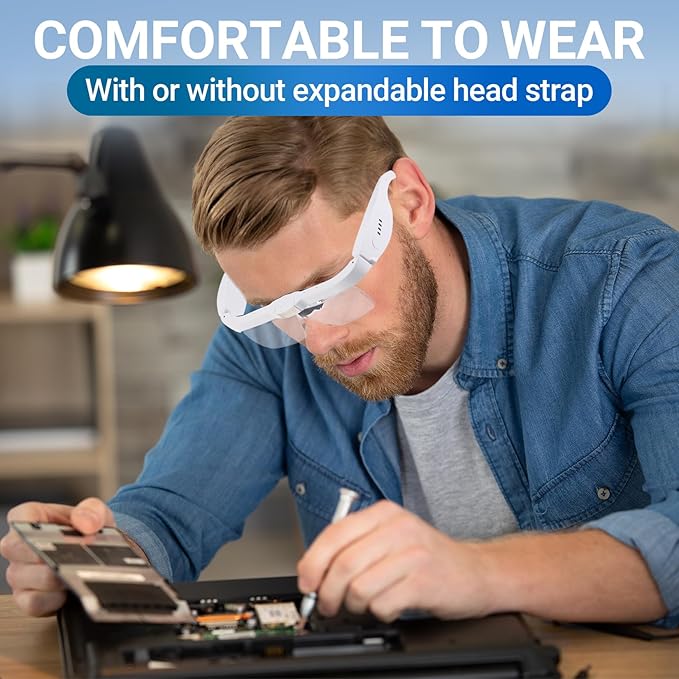 YOCTOSUN Magnifying Glass with Light, 0.75X-4.0X Magnifying Glasses, Head - Image 7