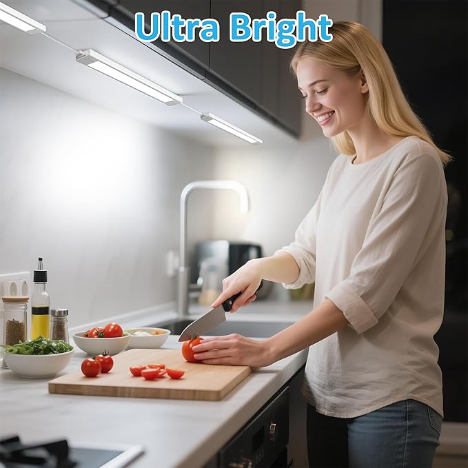 maylit Under Cabinet Lighting Plug in, Renter Friendly Lamp, Wired Indoor Lights - Image 2