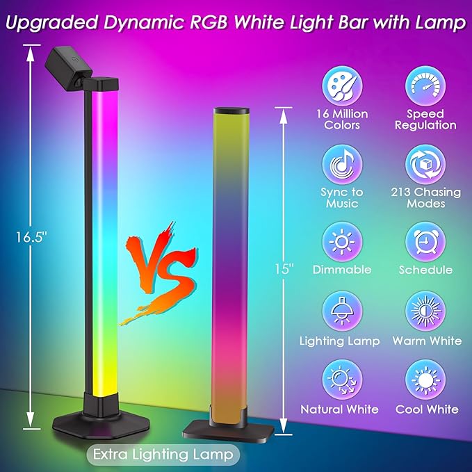 Smart Light Bar with Swivel Lamp, LED Light Bar - Image 2