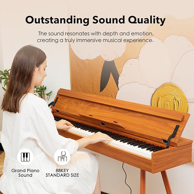 KUMENG Digital Piano 88 Key Weighted Keyboard, Full-Size Desk Progressive - Image 2