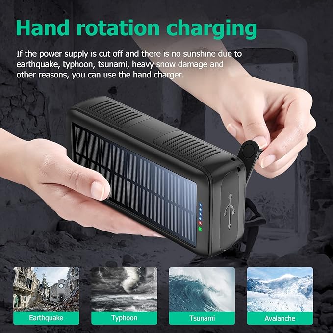 Solar Charger Power Bank 63200mAh, Portable Charger - Image 2