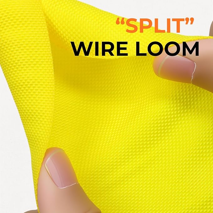 Holed 3/4 inch Split Braided Cable Management Sleeve - Image 3