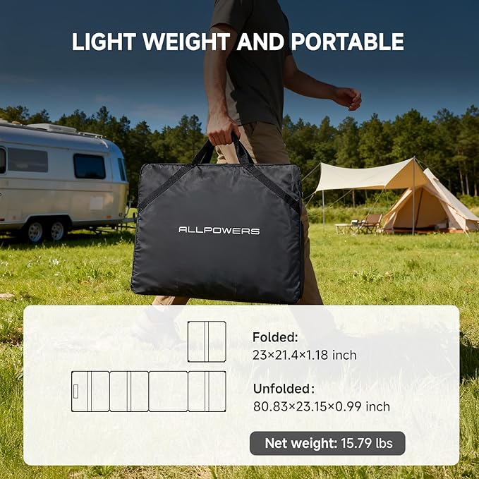 ALLPOWERS SOLAX SE200 200W Portable Folding Solar Panel, High-Efficiency - Image 2