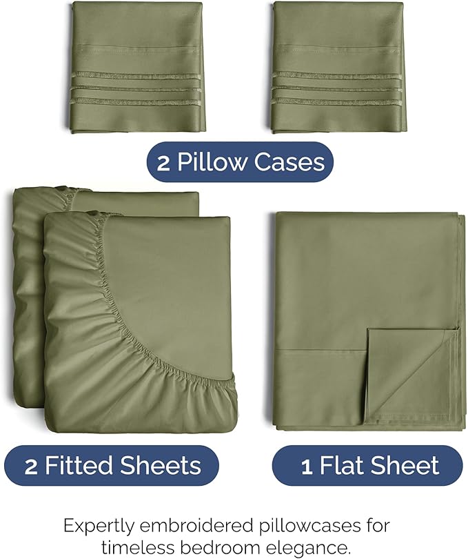 Split King Size 5 Piece Sheet Set - Image 2