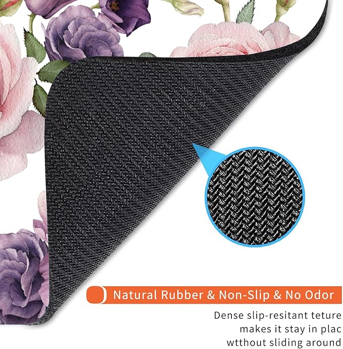 Armanza Square Mouse Pad Floral Roses, Personalized Premium-Textured Custom - Image 5
