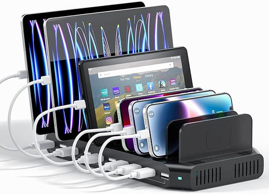 Alxum 60W 10 Port USB Charging Station Multiple Charger Station, USB Organizer by Alxum