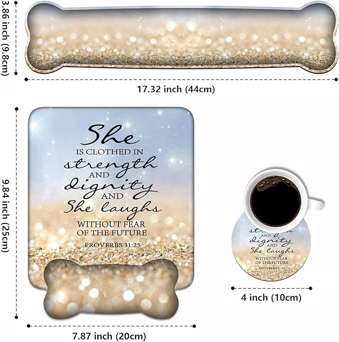 Wrist Rest Support Ergonomic Gel Mouse Pad & Memory Foam Keyboard Set, Non-Slip - Image 2