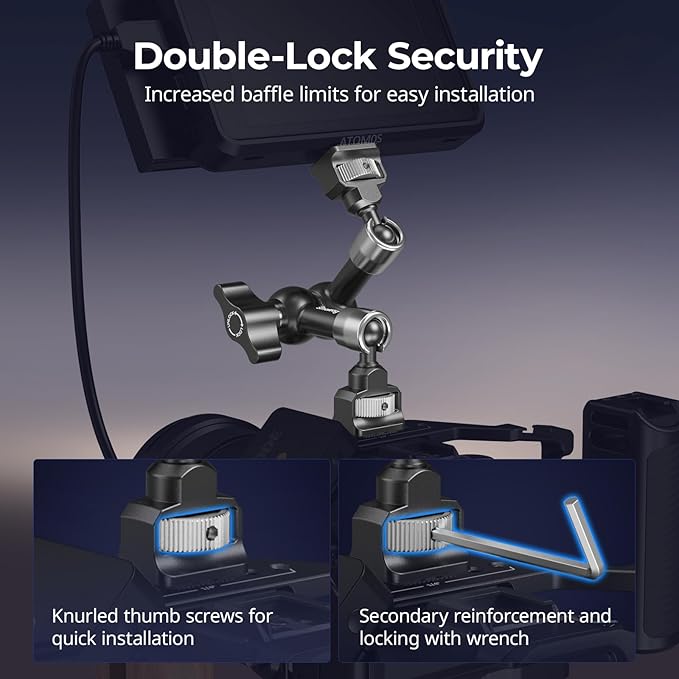 SMALLRIG 7'' Magic Arm with 1/4"-20 Screws & Spring-Loaded Pins, 1.5kg Load - Image 3