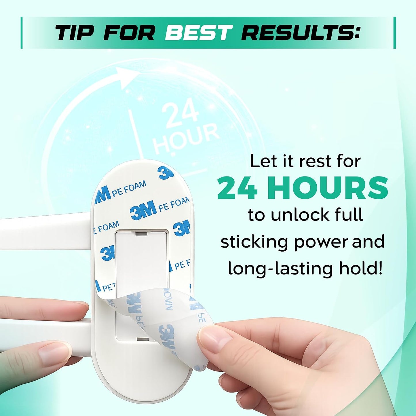 THREADFLOW® Door Lever Lock Child Proof PACK Of 4 – No Drilling Door Handle Baby Proof Locks - Lever Doors Handle Child Locks ABS Material With Strong 3M Adhesive