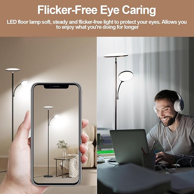 marctronic Floor Lamps for Living Room, 44W/4500LM Super Bright 2 in 1 LED - Image 6