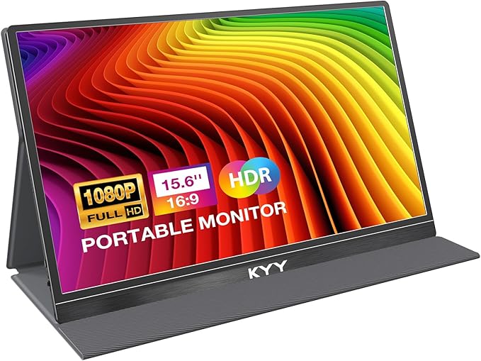 KYY Portable Monitor 15.6'' FHD 1080P USB C HDMI Gaming Monitor Ultra-Slim IPS by KYYTechBringYourLifeMoreConvenientandBrilliant