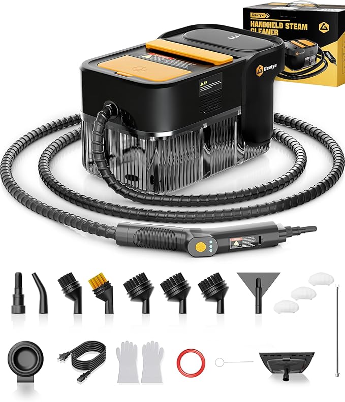 Gautye Steam Cleaner, 3 Level Adjustable Handle, 10s Heat Up, 2.11 Quarts Tank by gautyefamily