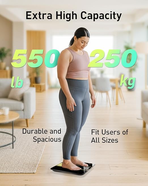 RunStar Scale for Body Weight 550lbs, 13-Inch Digital Bathroom Scale - Image 5