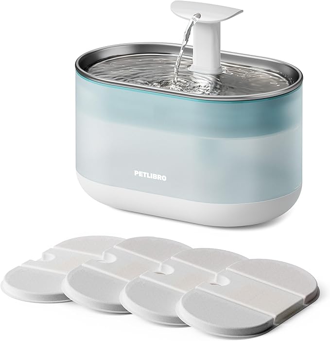 PETLIBRO Cat Water Fountain Stainless Steel, Ultra Quiet, 71fl oz/2.1L by PETLIBRO