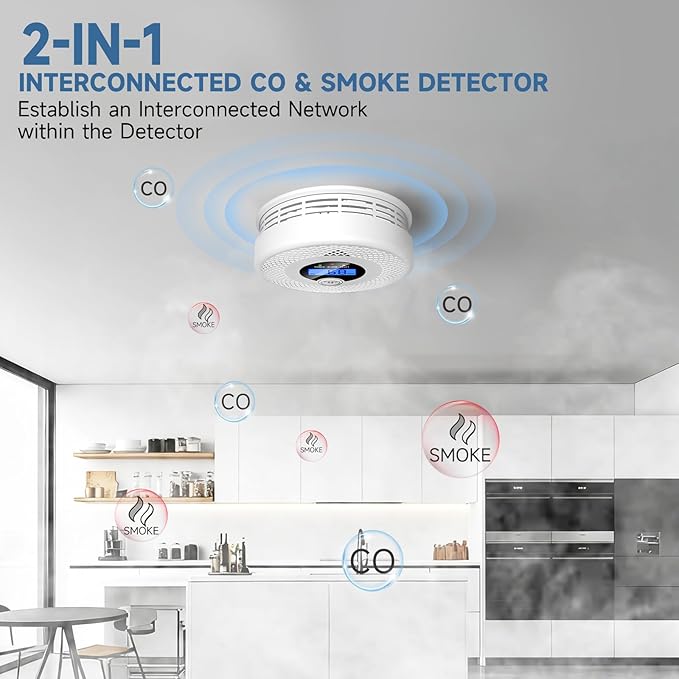 3 Pack Interconnected Smoke and CO Alarm - Image 2