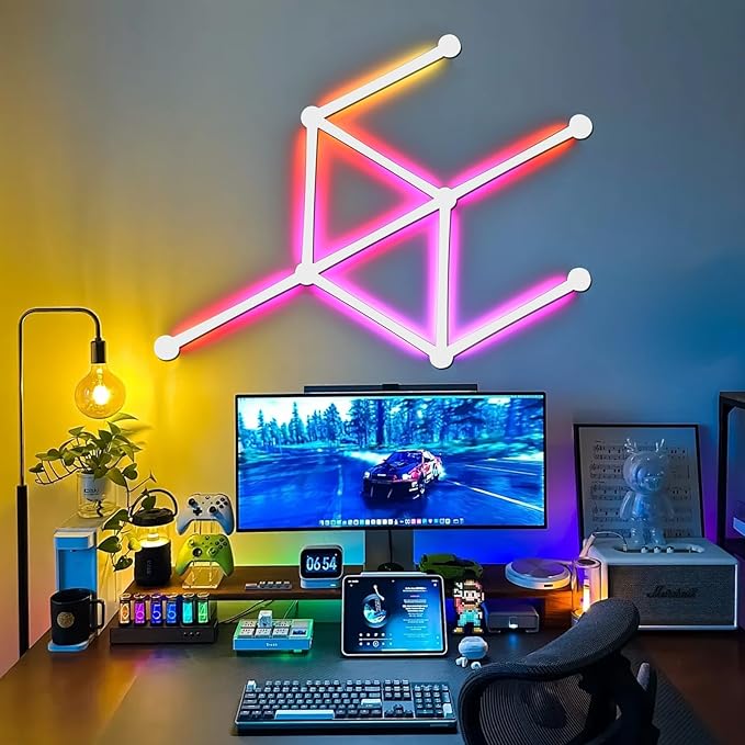 Phylosal Smart WiFi LED Wall Lights, 16M+ Color Dimmable Gaming Light Works by Unknown